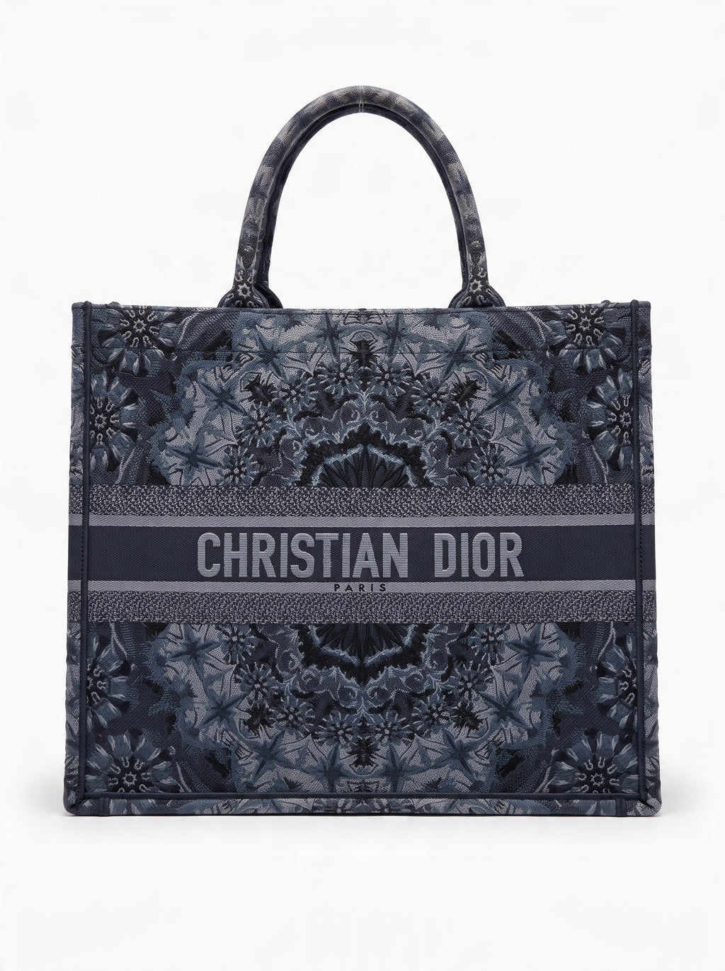 Christian Dior KaleiDiorscopic Canvas Book Tote Navy/ Grey