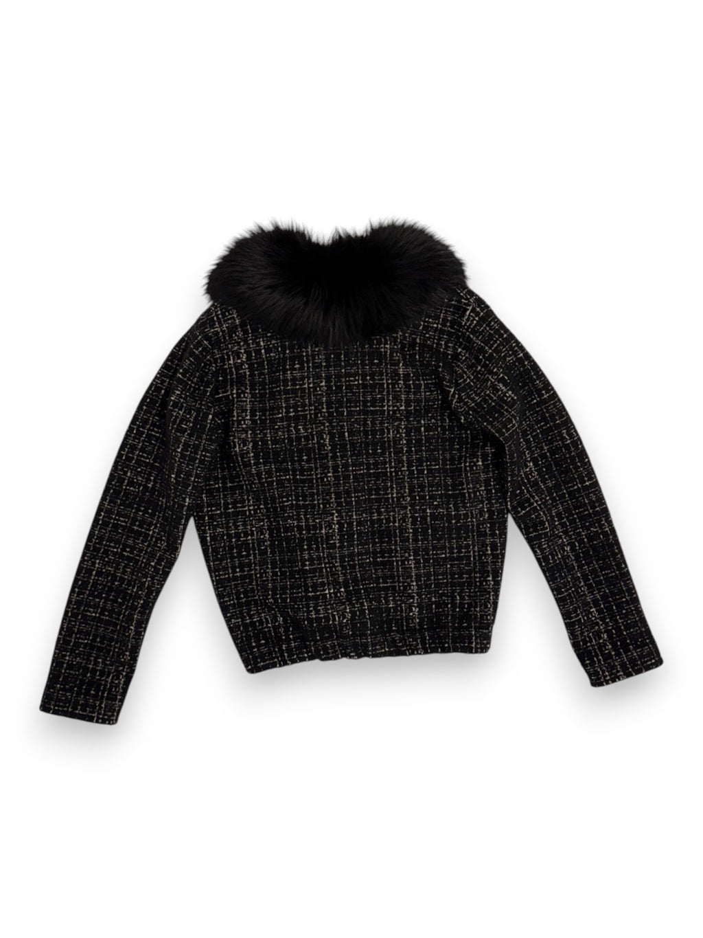 Prada tweed jacket black grey, product photo 3