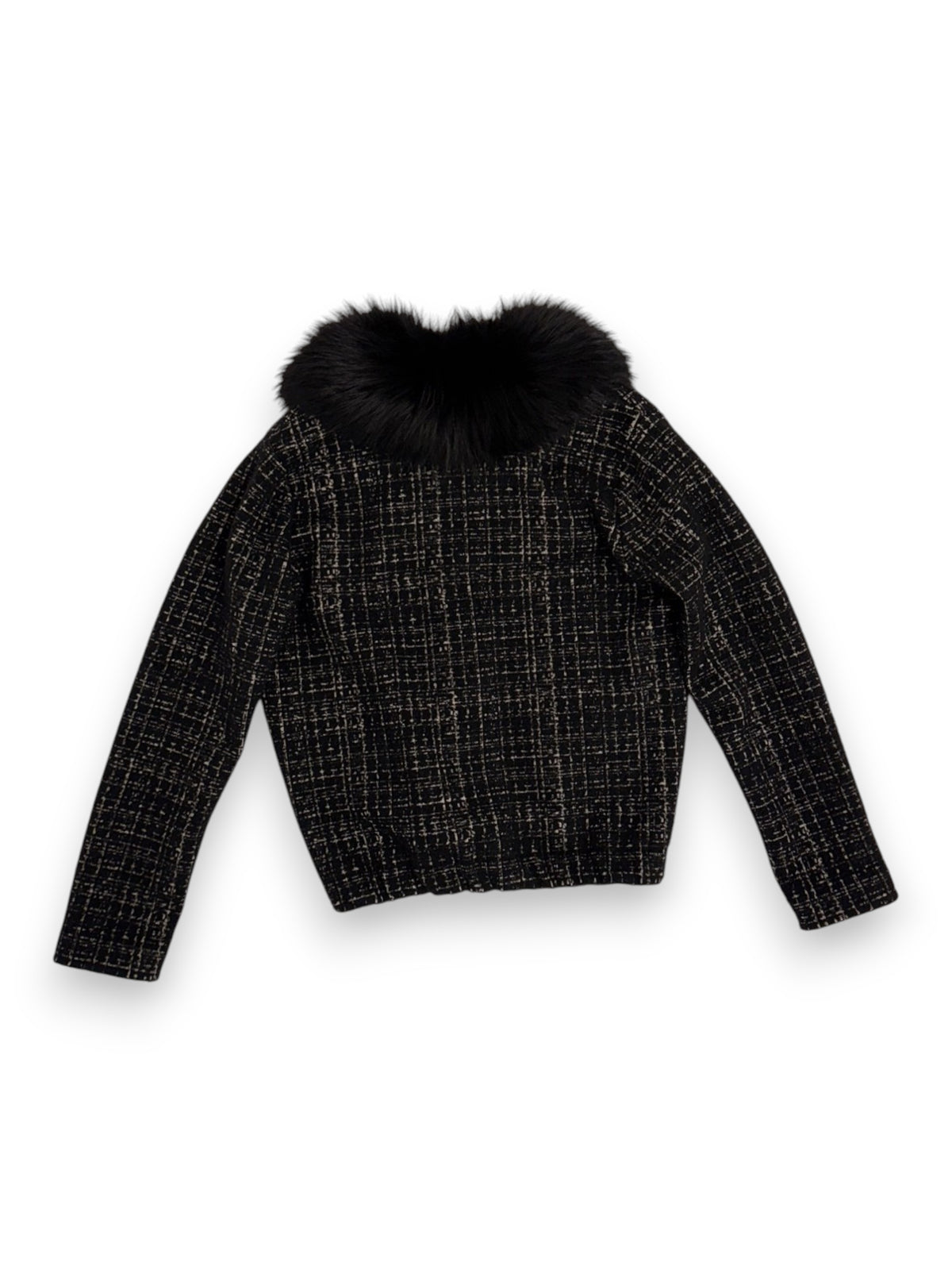 Prada tweed jacket black grey, product photo 3
