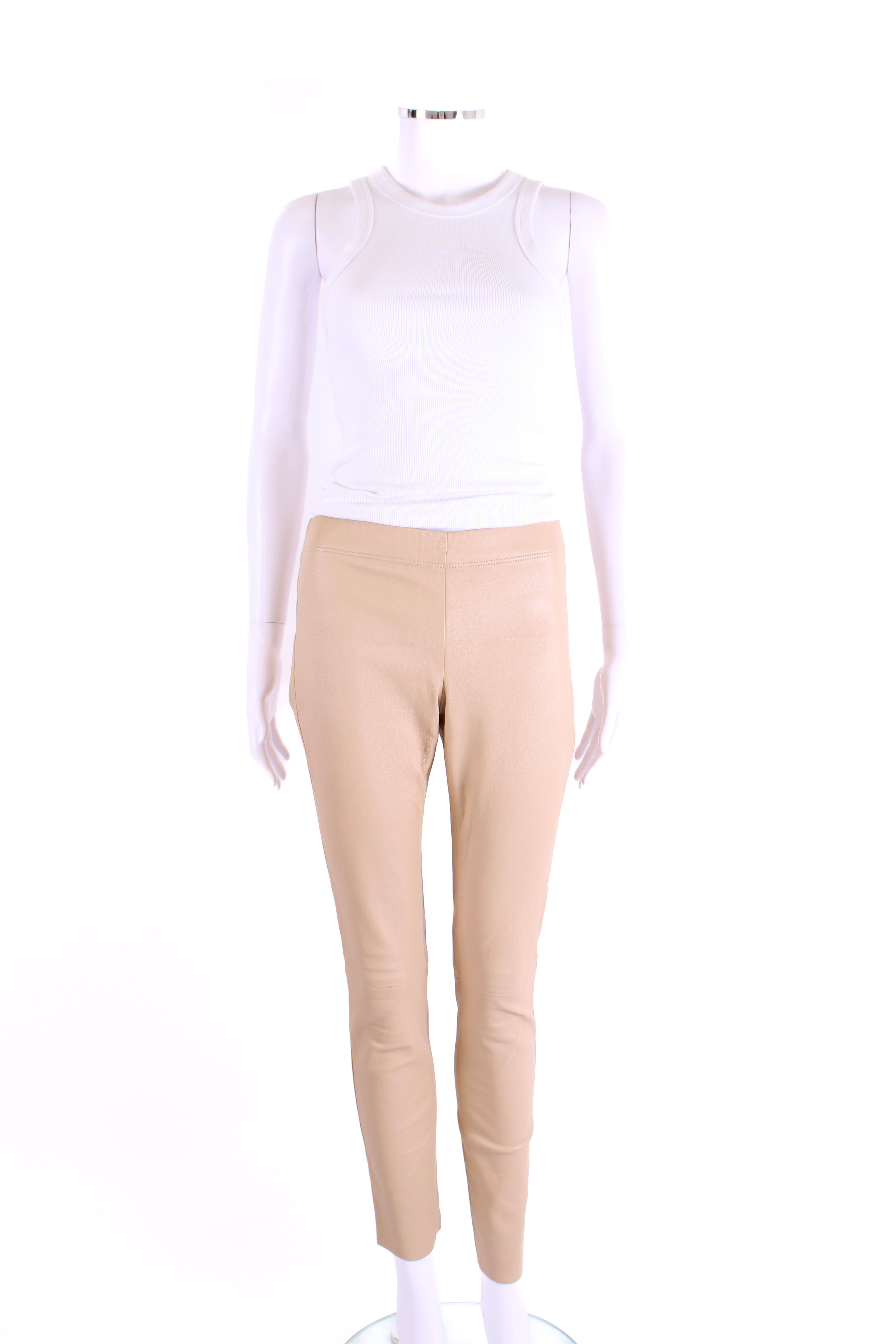 Joseph Leather Trousers Beige 38