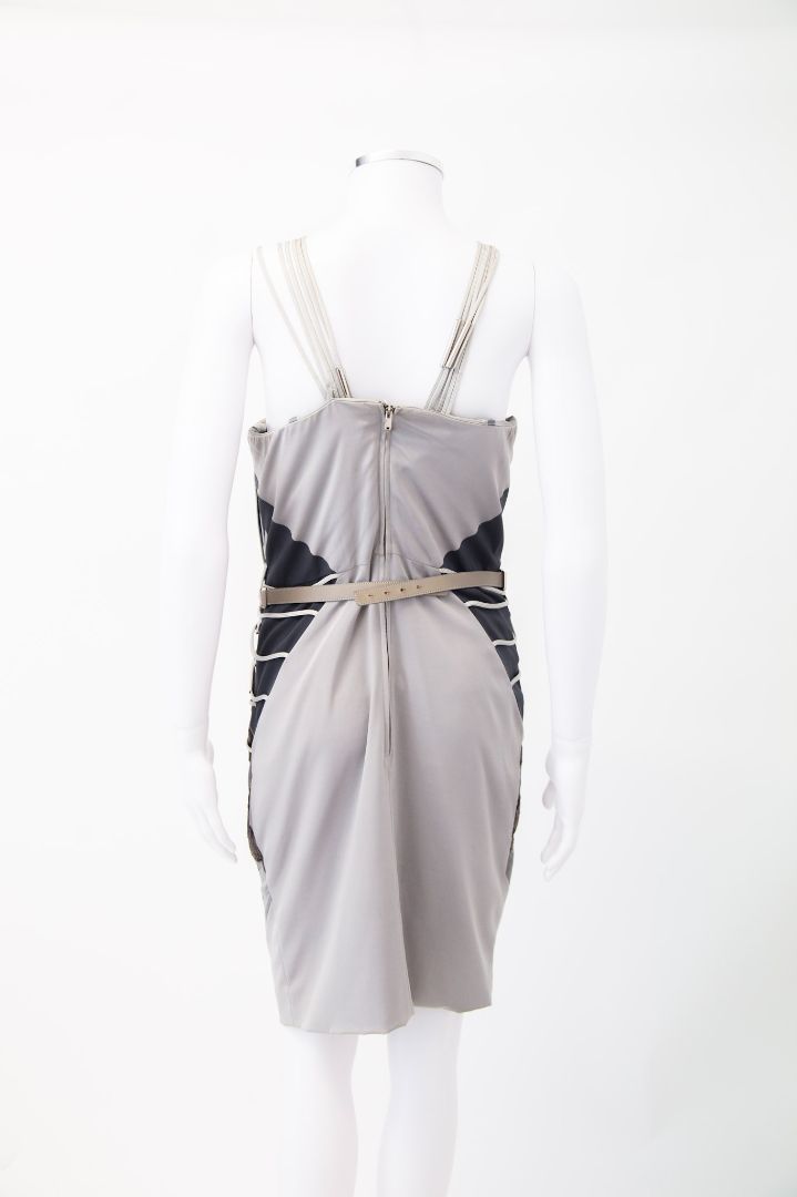 Gucci S/S Embellished Dress Silver/ Grey S