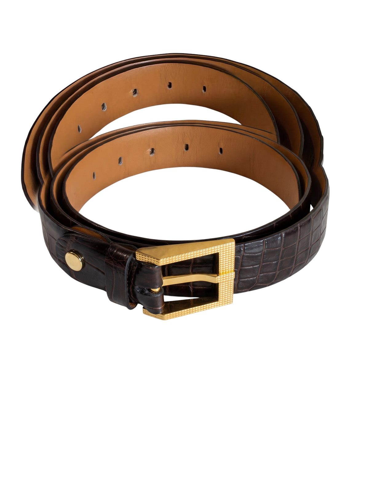 Zilli Crocodile Belts Brown 42.105