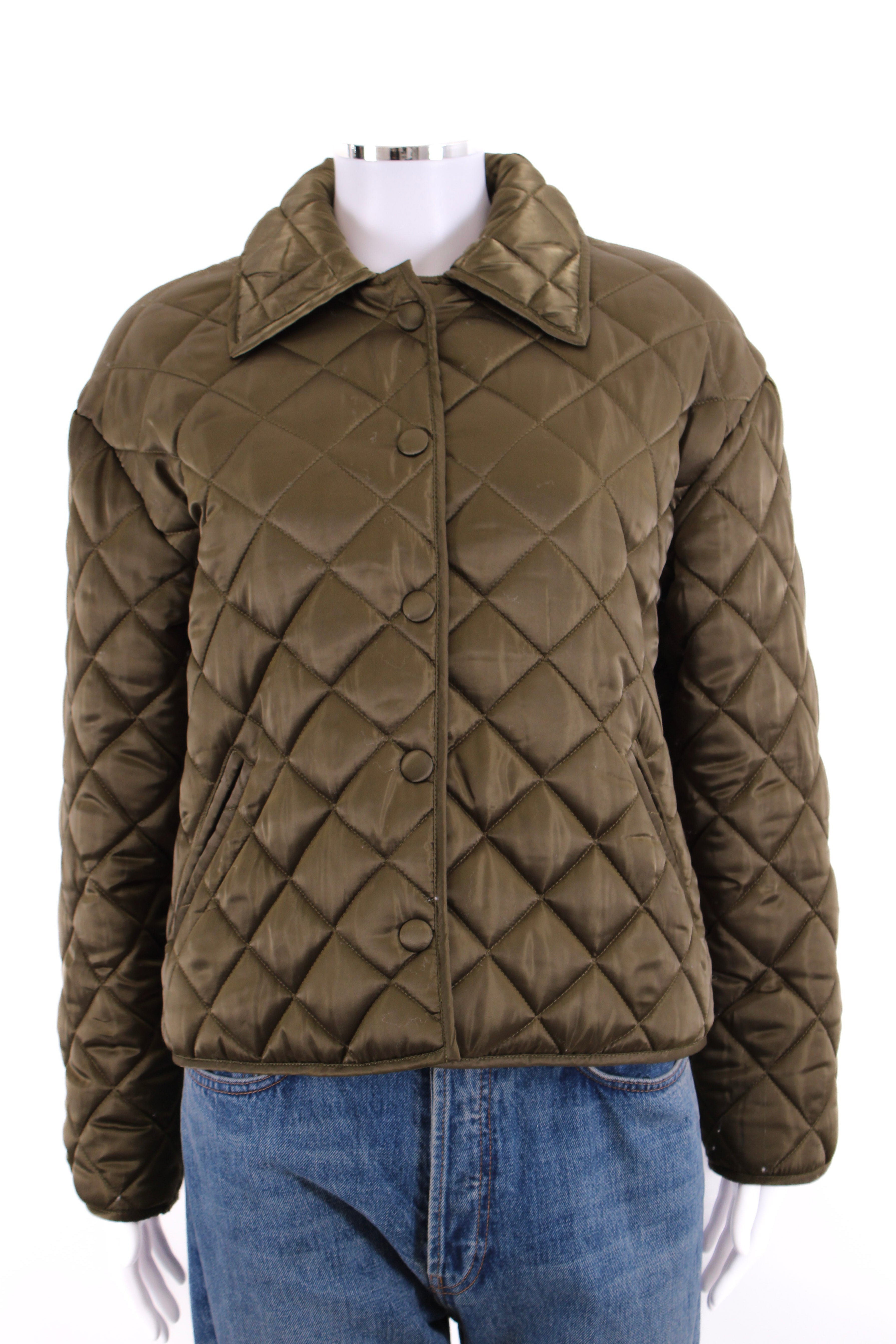 Anine Bing Quilted Jacket Green S
