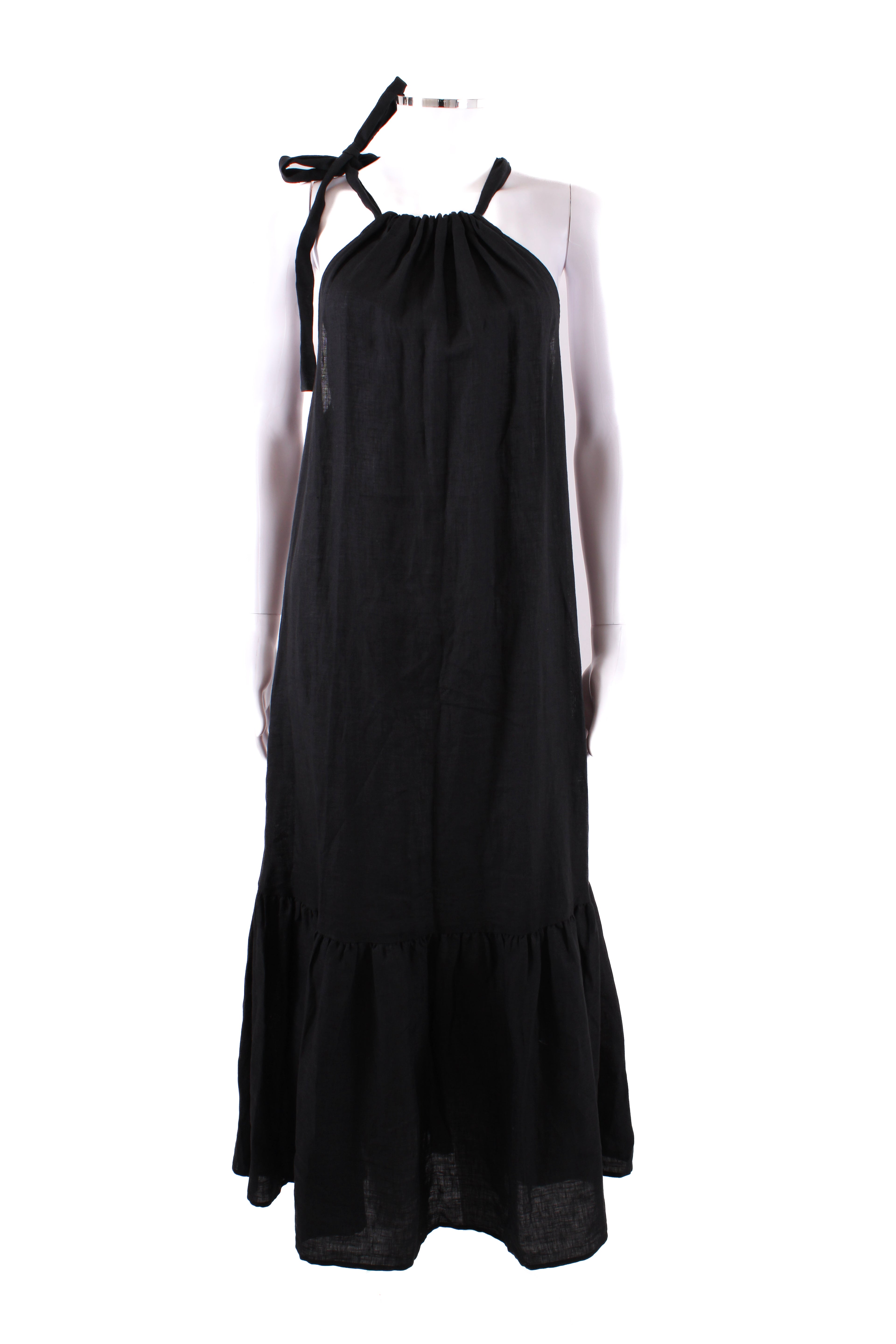 Asceno S/S The Ibiza Dress Black XS