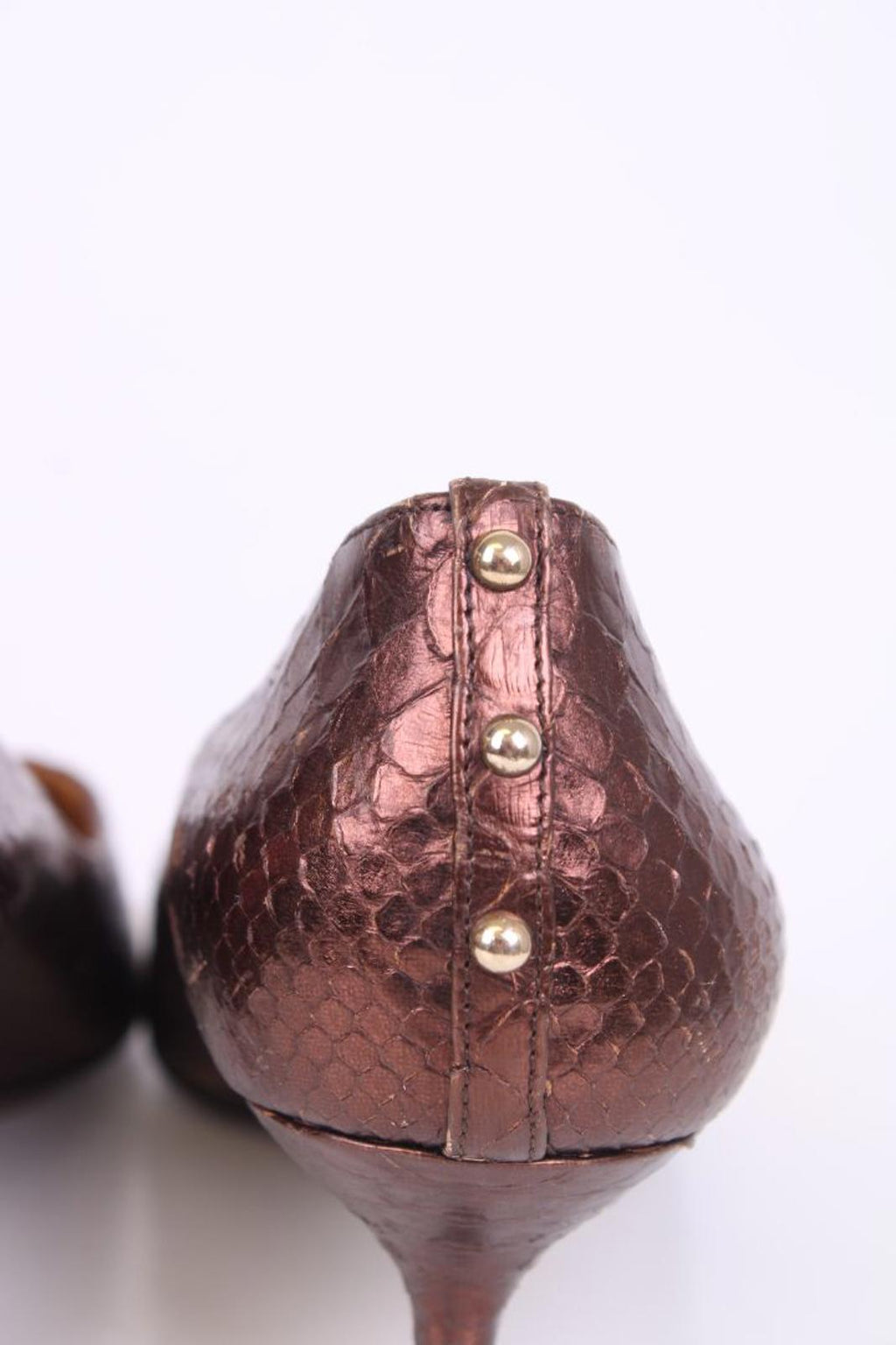 Dolce & Gabbana Python pointed toe kitten heels Bronze Python 38.5