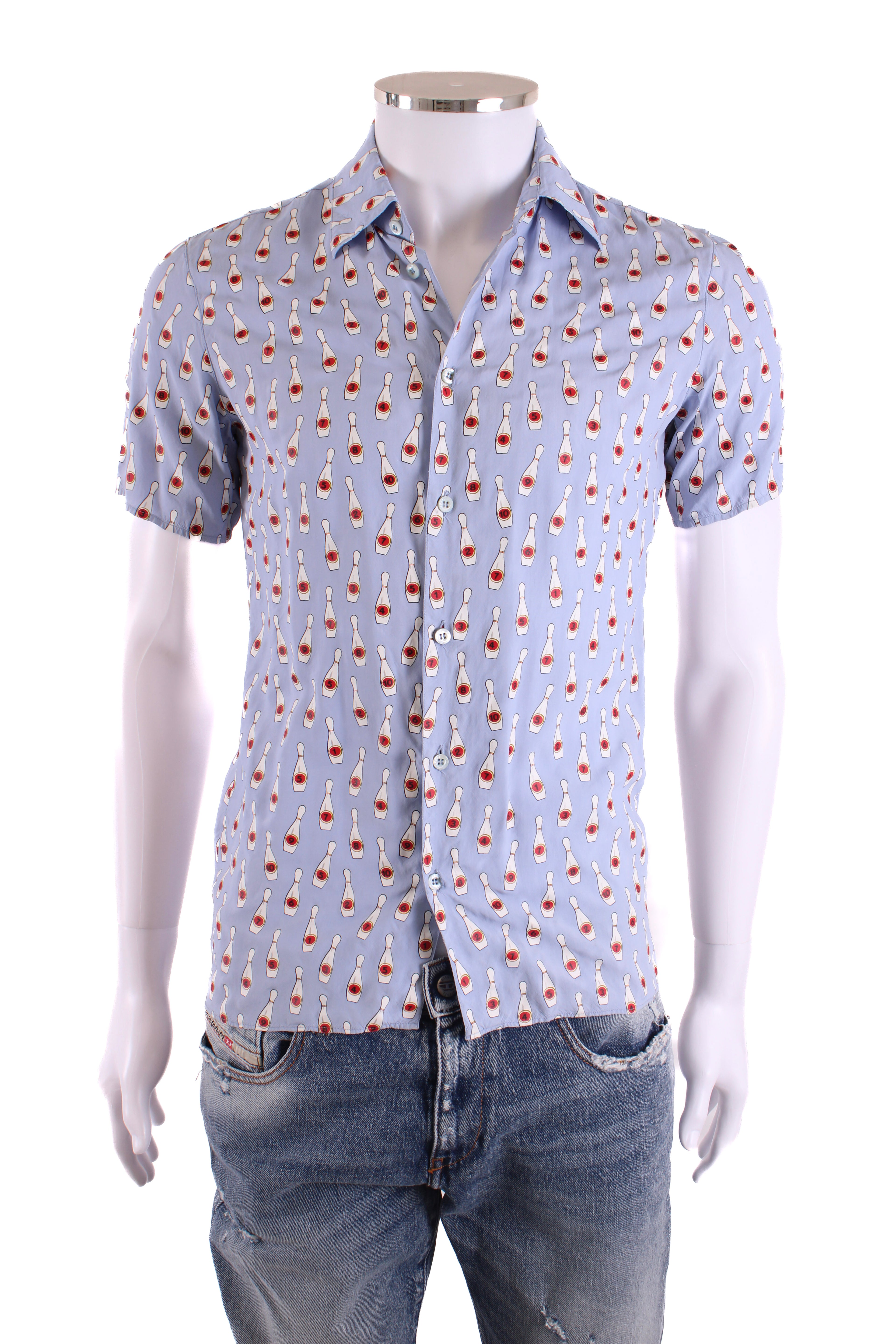 Miu Miu Bowling pin shirt Light Blue S