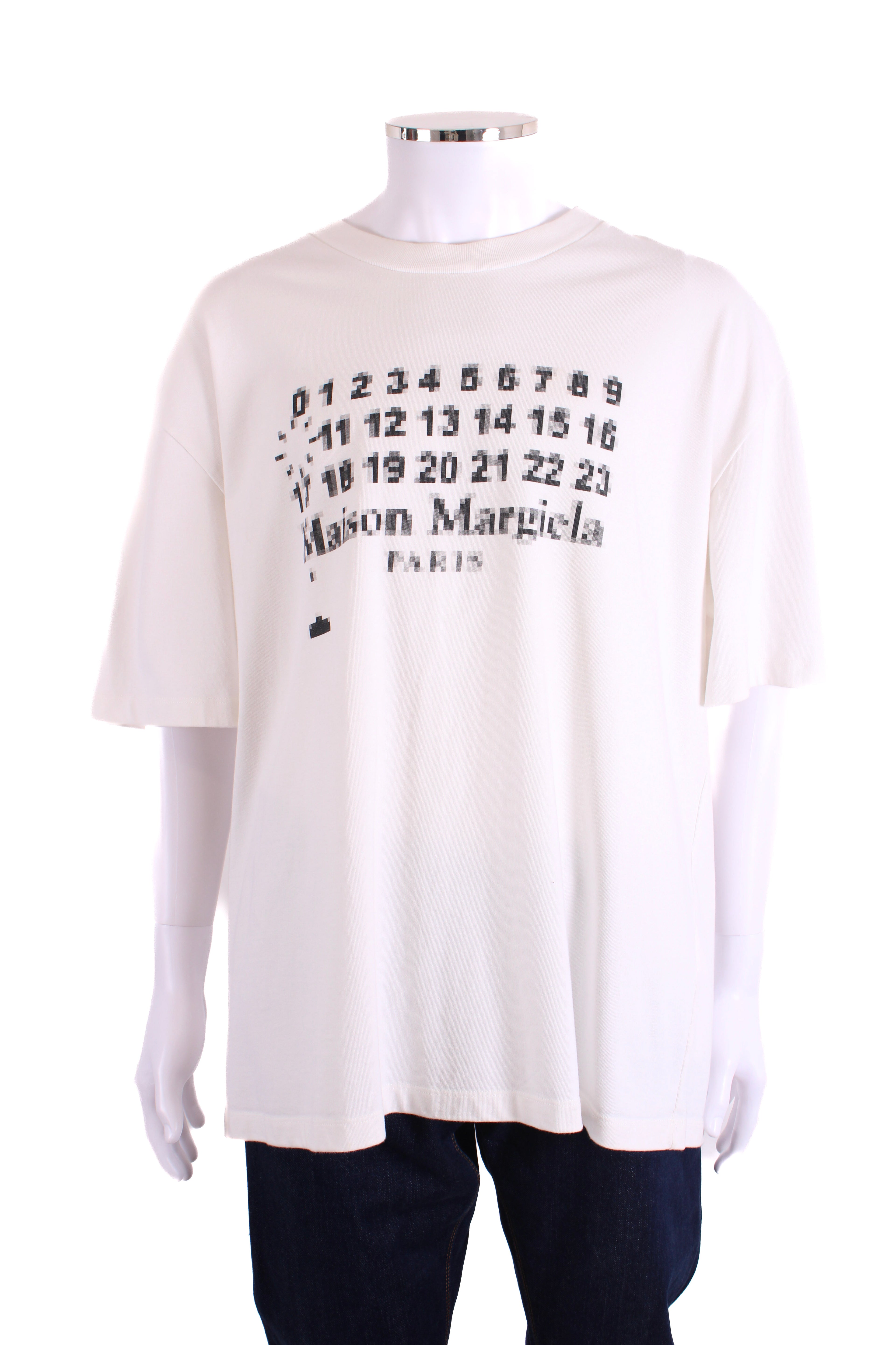 Maison Margiela Logo T-Shirt White/ Black XL