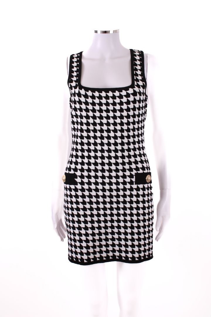 Balmain Net-a-porter exclusive Dress Black & White 40 – Elite Preloved