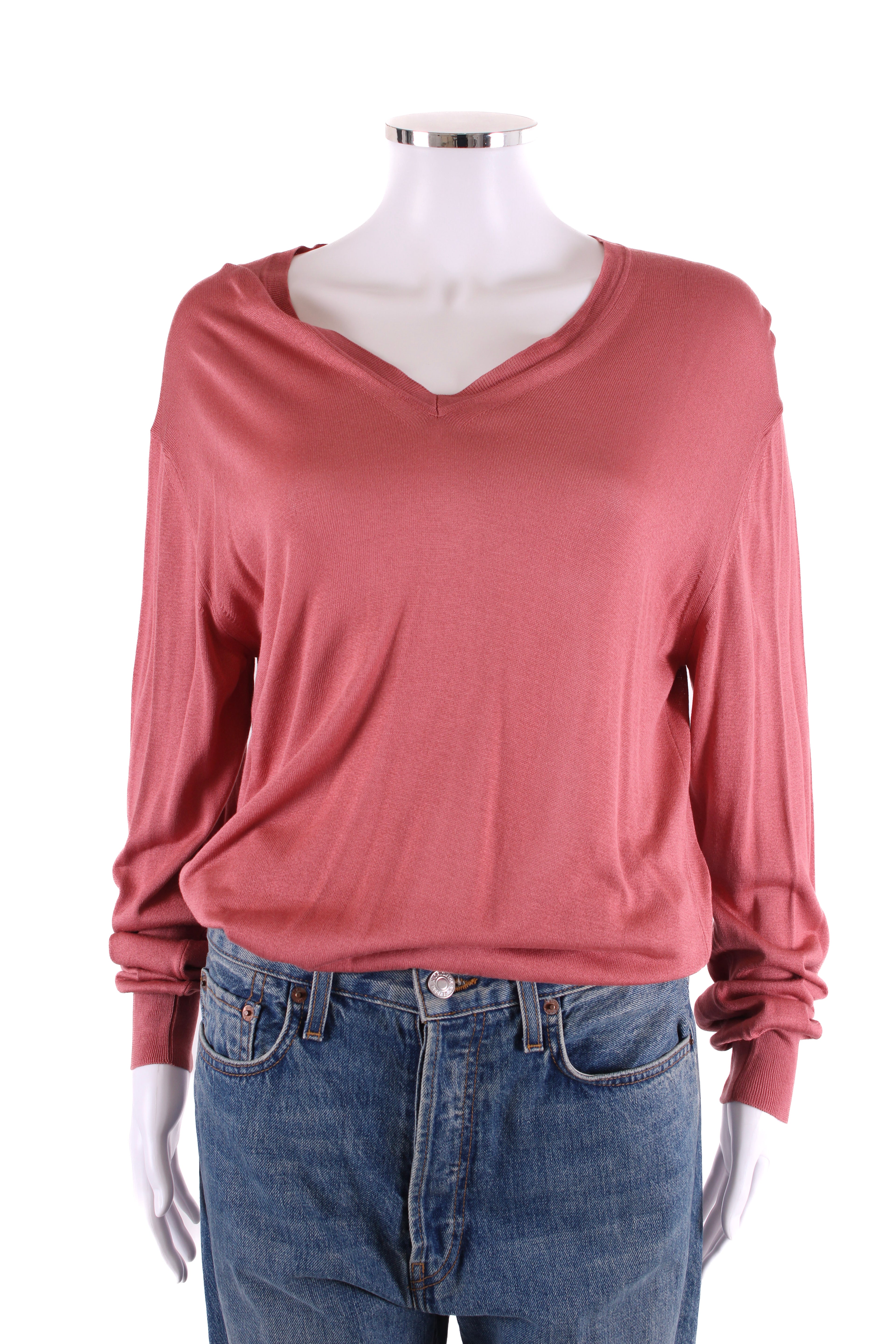 Gucci 100% Silk Jumper Coral L