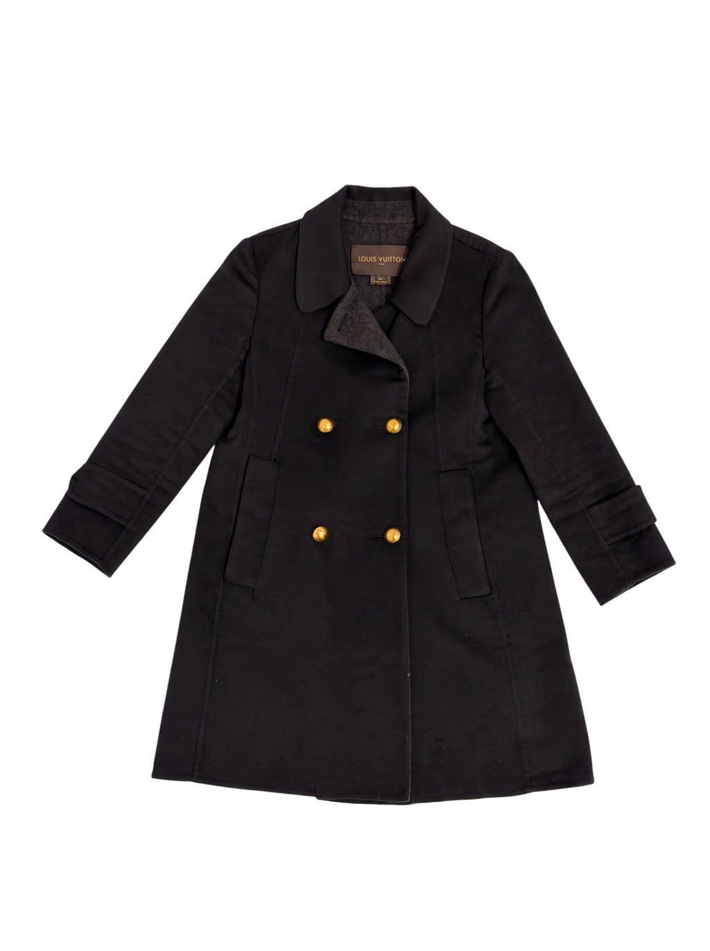 Louis Vuitton Double Breasted Coat Black/ Grey 12