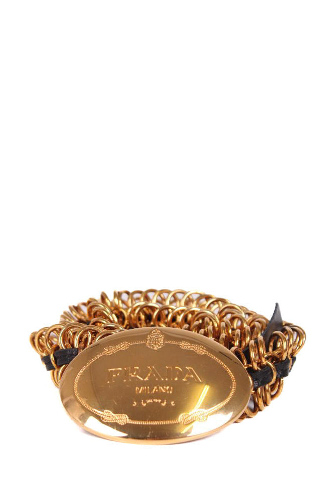 Prada Chain Link Belt Gold Colour 80.32