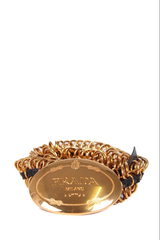 Prada Chain Link Belt Gold Colour 80.32