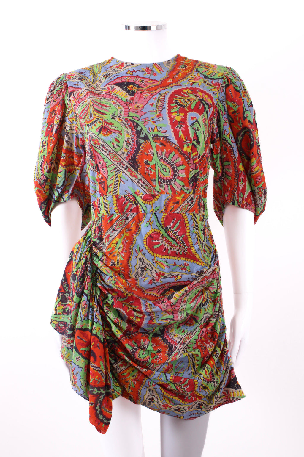 Rhode Puff Sleeve Mini Dress Multi S