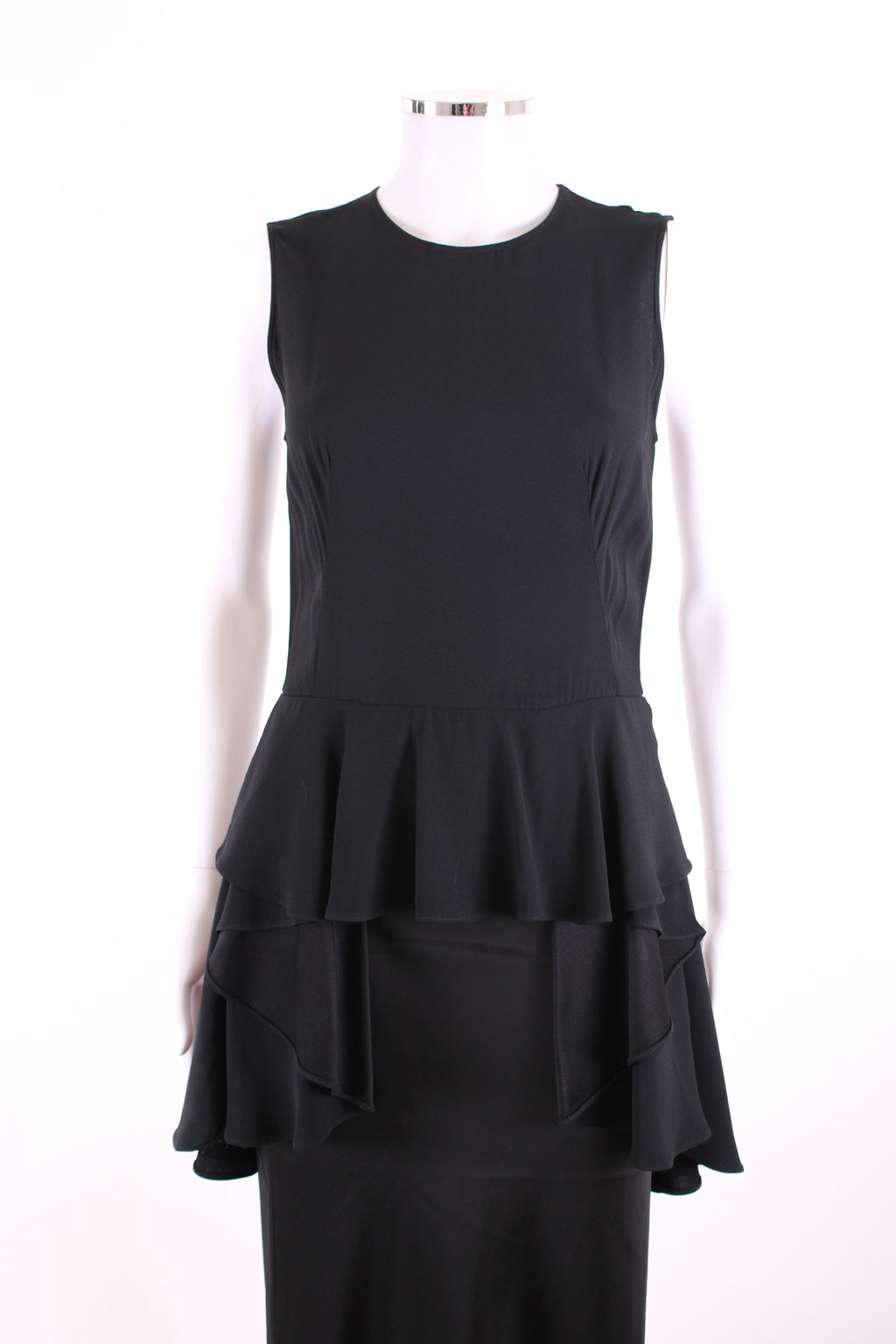 Alexander McQueen S/S Ruffle Hem Blouse Black S