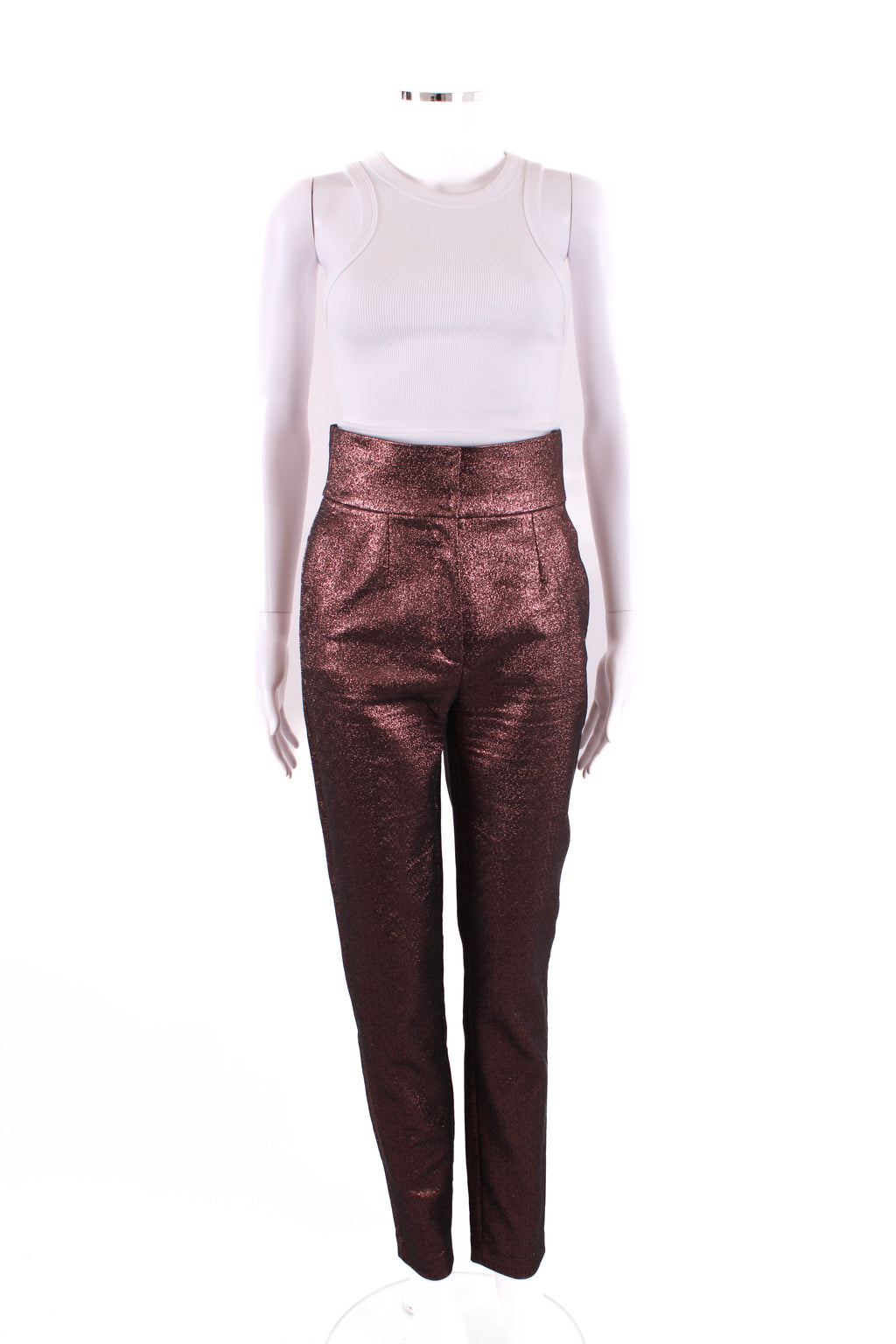 Dolce & Gabbana Lurex Metallic Trousers Purple 6