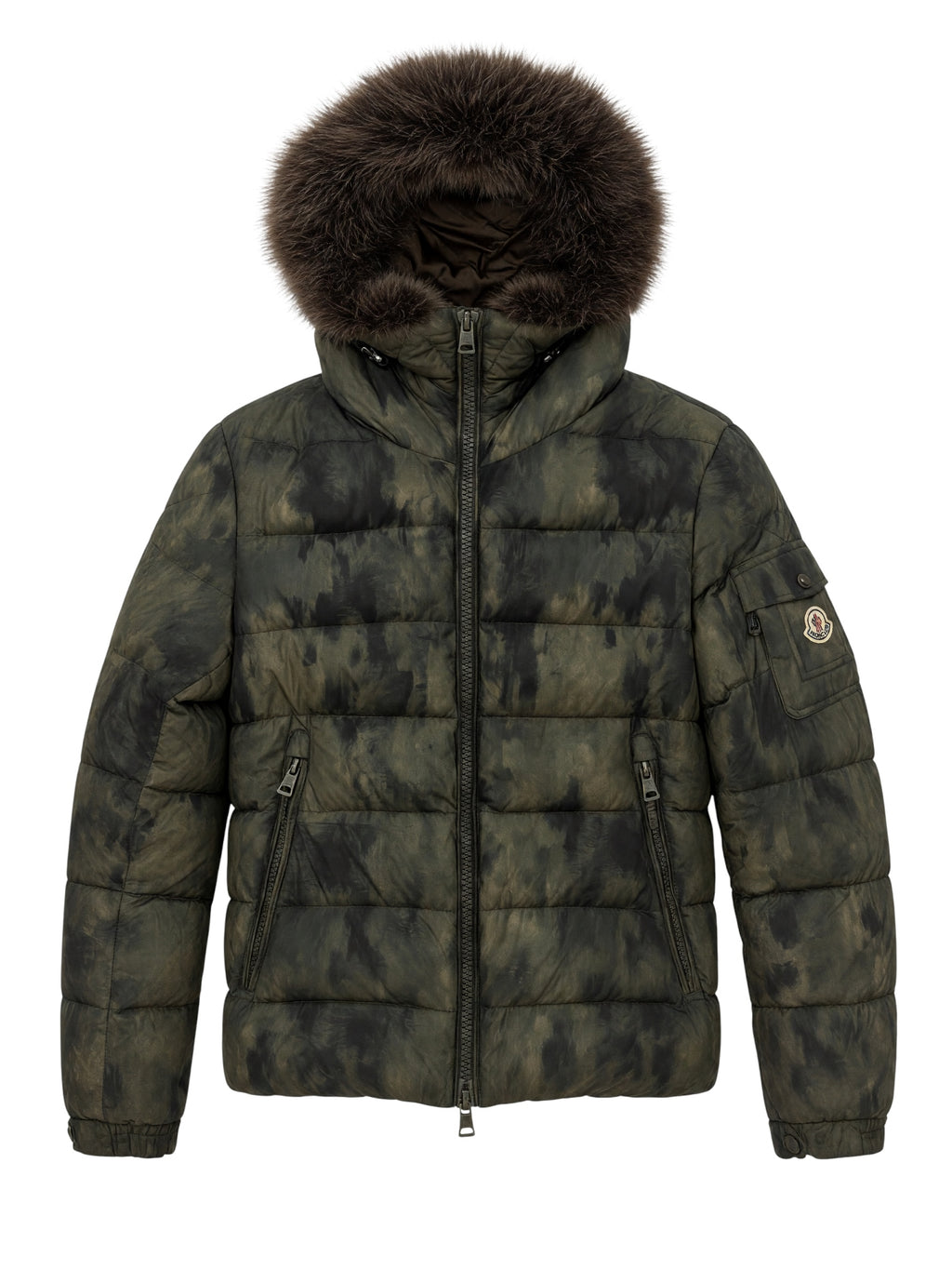 Moncler Fur Trim Byron Jacket Camouflage M