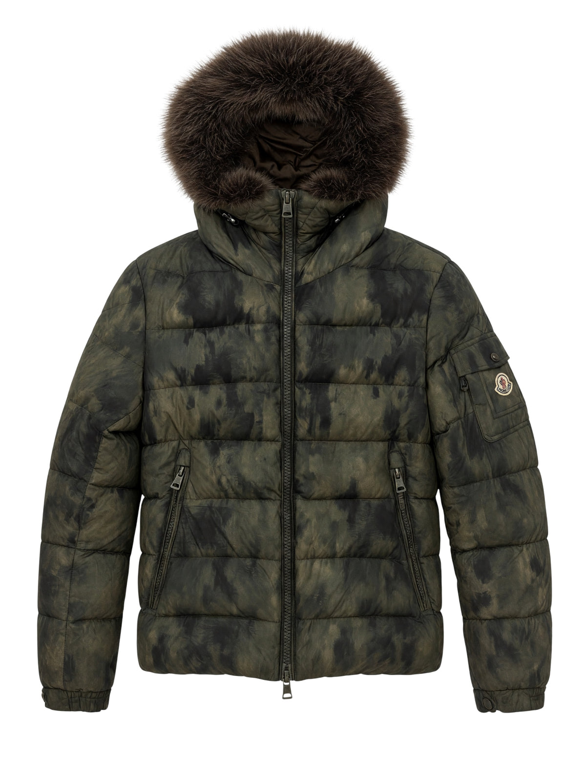 Moncler Fur Trim Byron Jacket Camouflage M