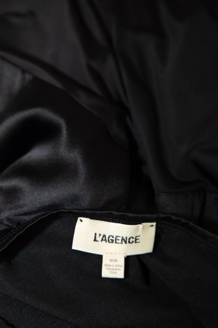 L'agence L/S Draped Blouse Black M