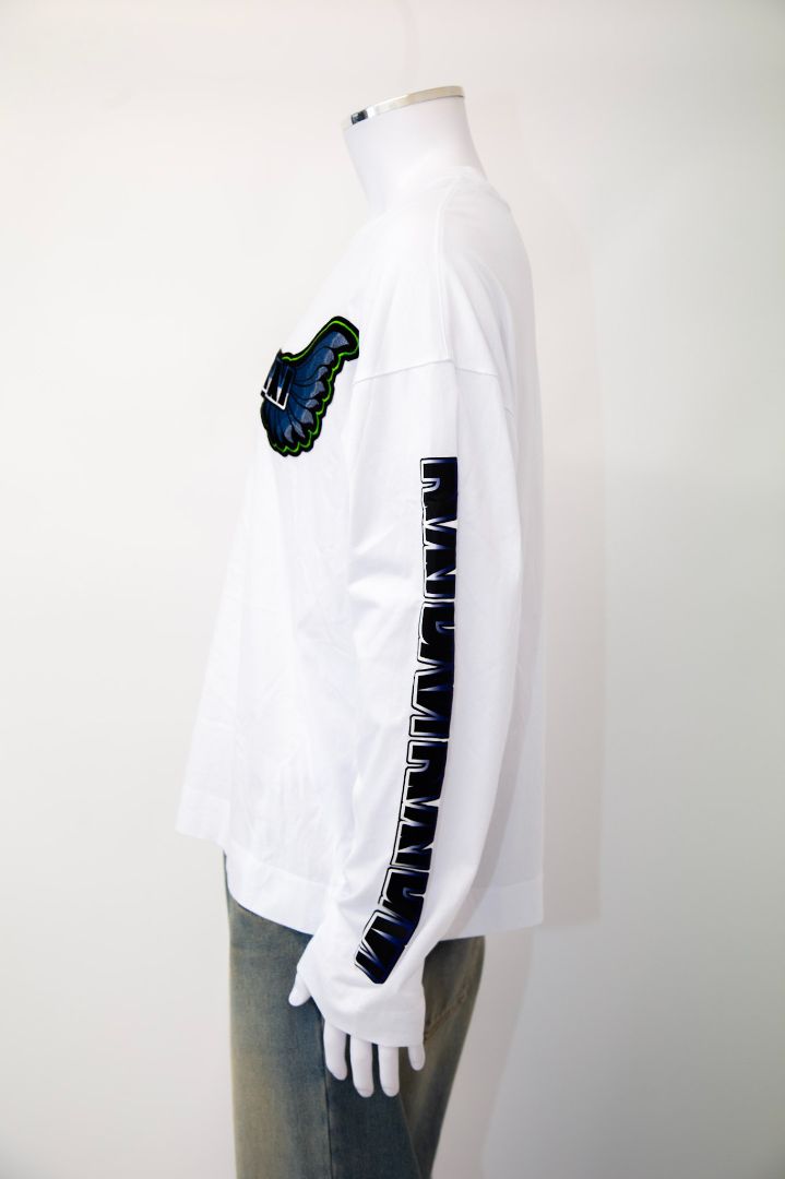 Dries Van Noten L/S Printed Sleeve Top White M