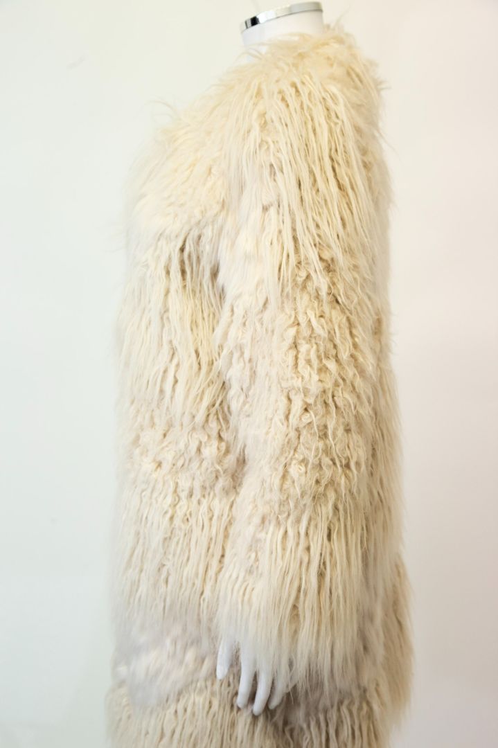 Zadig & Voltaire Faux Shearling Coat Cream M