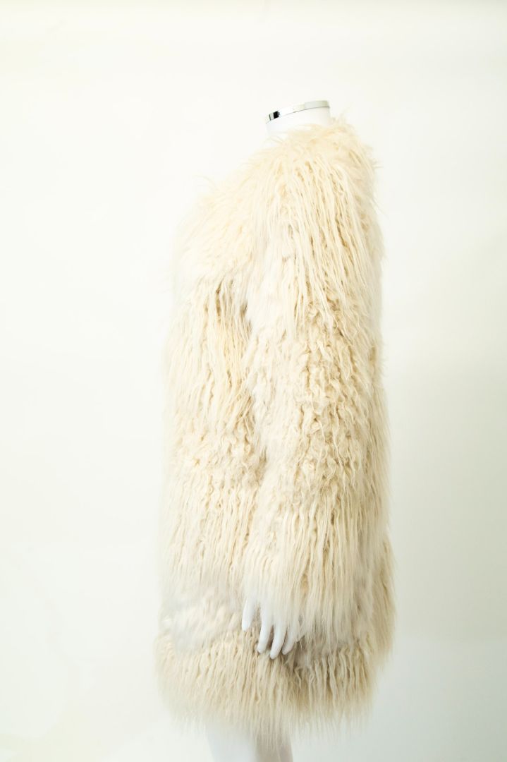 Zadig & Voltaire Faux Shearling Coat Cream M
