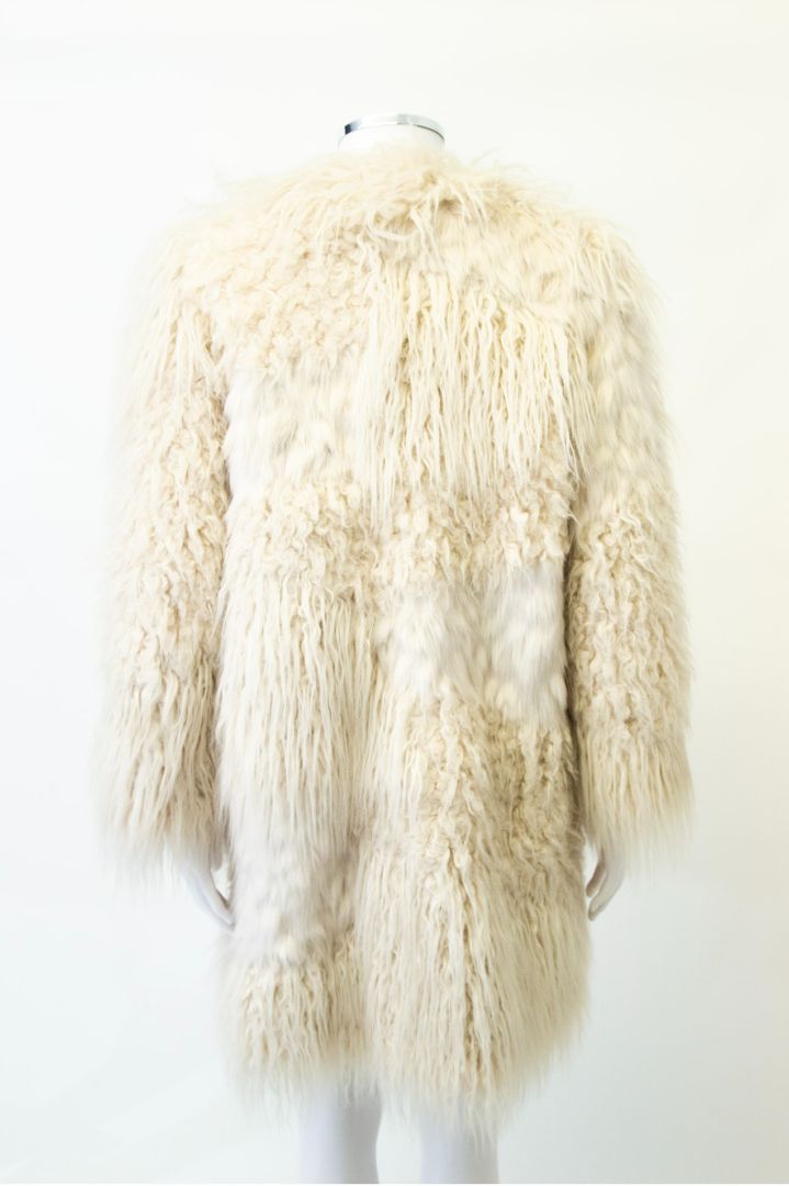 Zadig & Voltaire Faux Shearling Coat Cream M