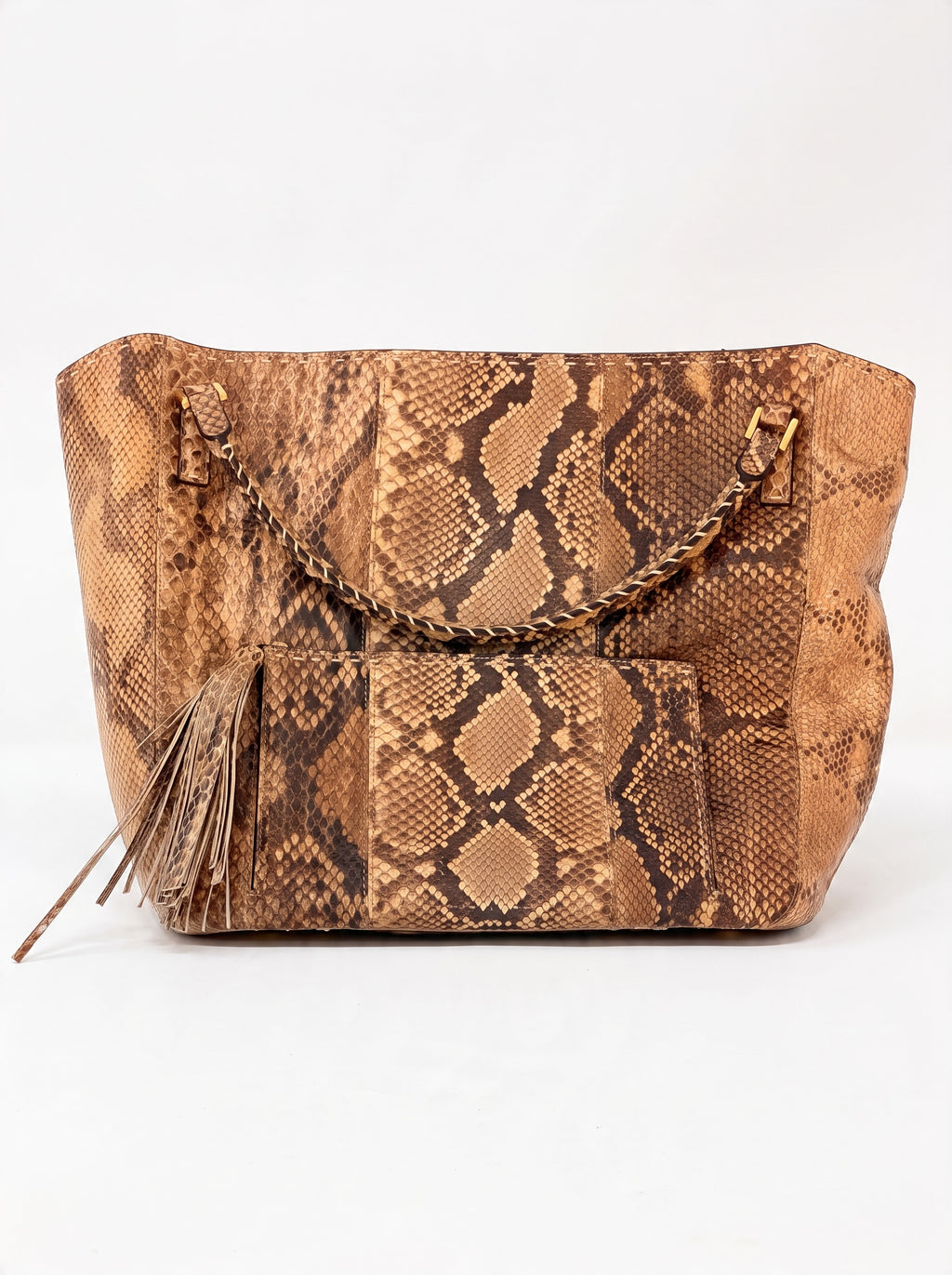 Anya Hindmarch Python Tote Bag Beige