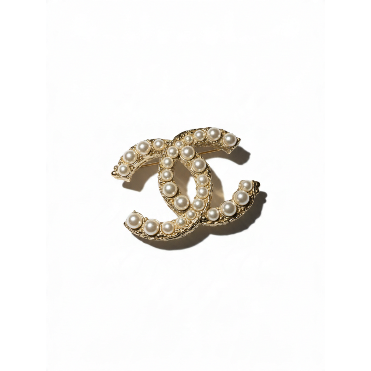 Chanel CC Faux Pearl Brooch
