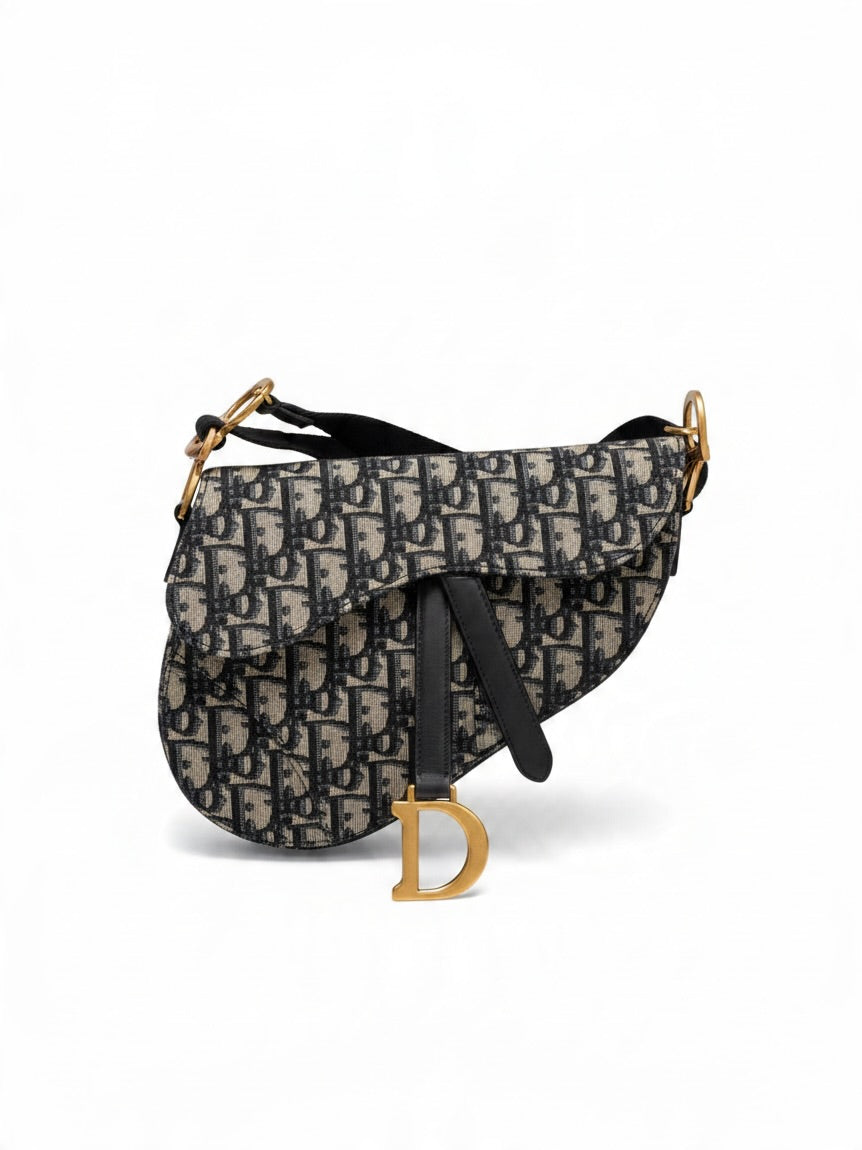 Dior Monogram Saddle Waist Bag Beige/ Navy