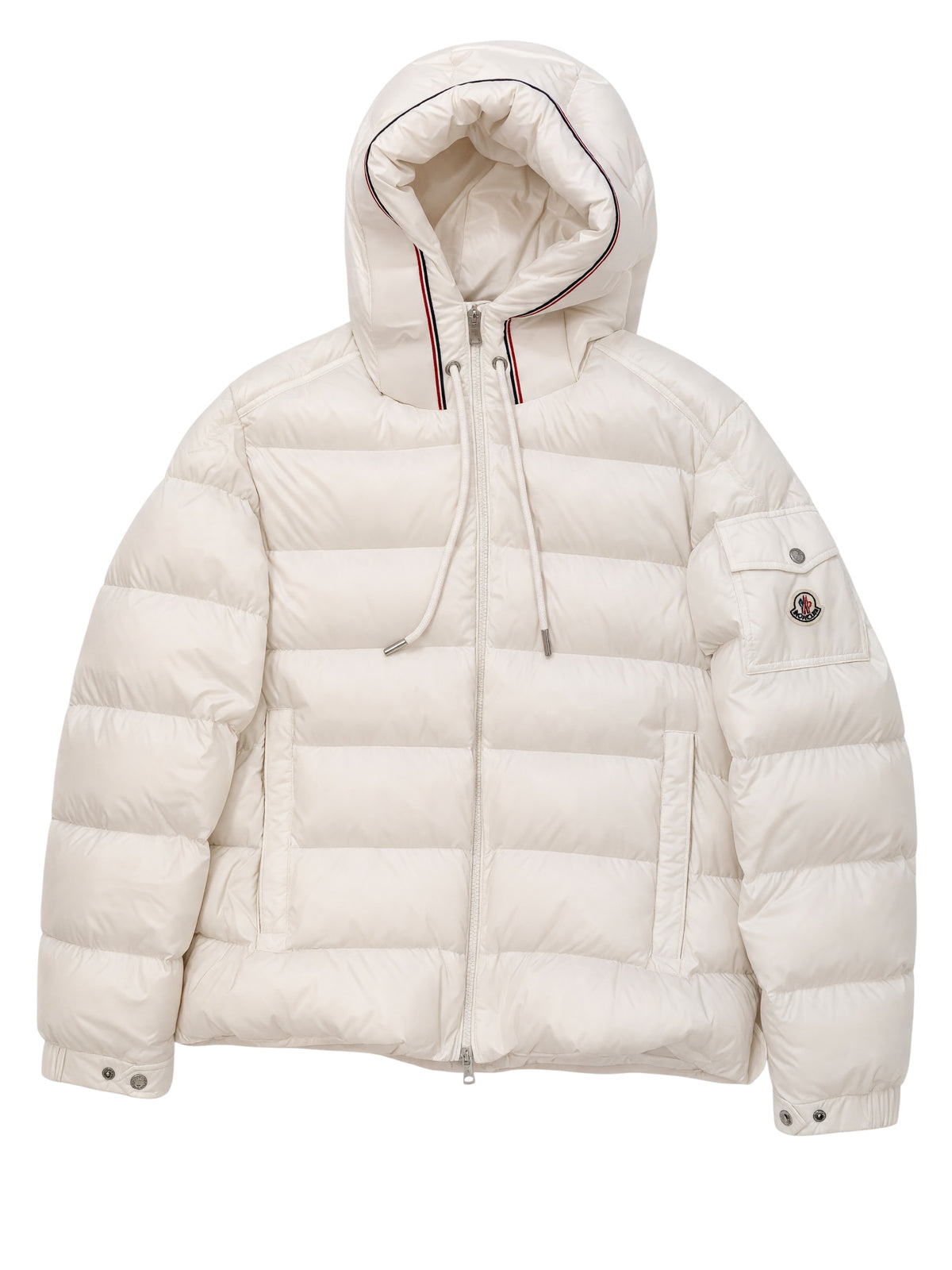 Moncler Pavin Hooded Puffer Jacket White XL