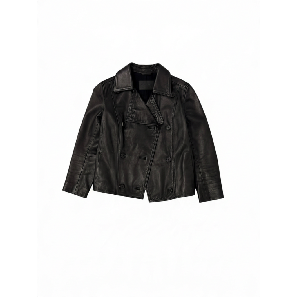 All Saints Leather Jacket Black 6