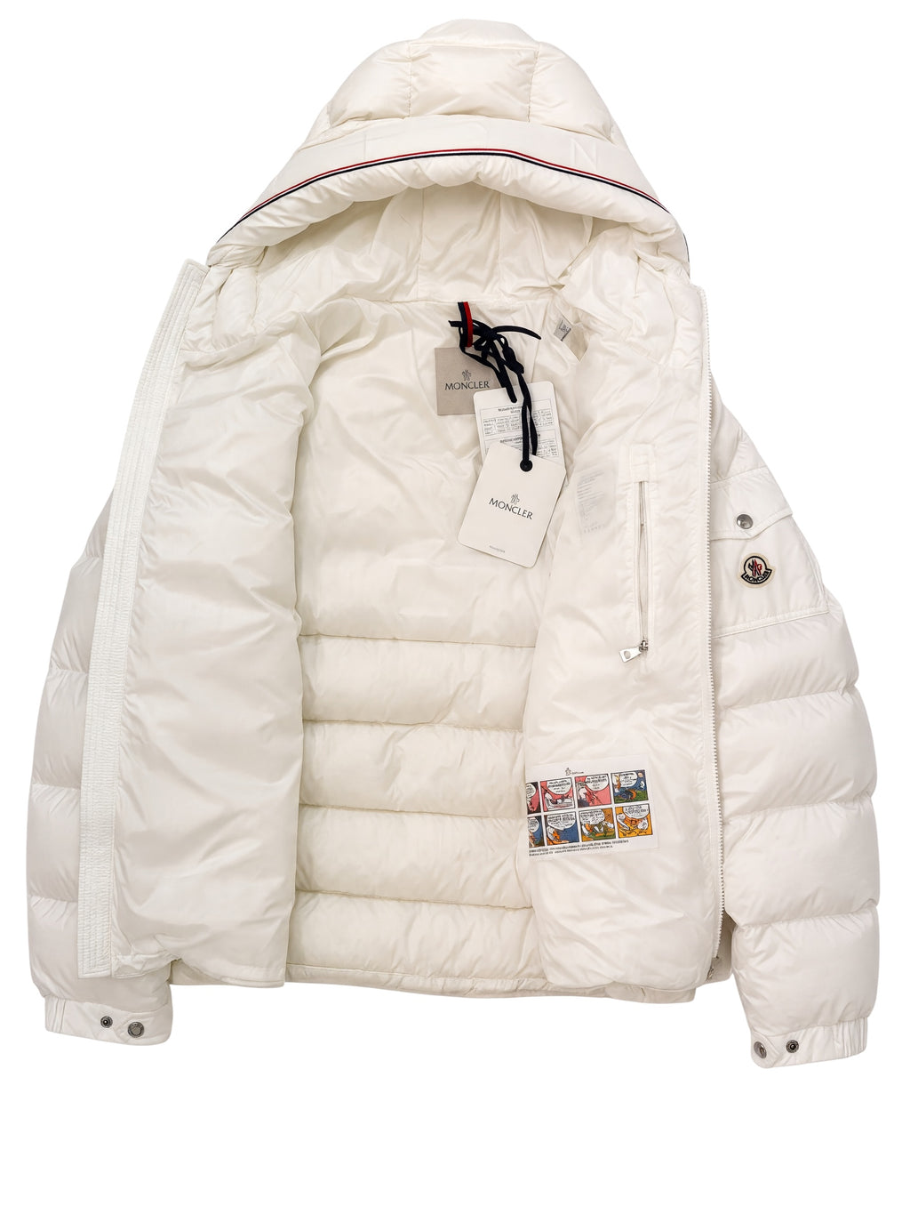 Moncler Pavin Hooded Puffer Jacket White XL