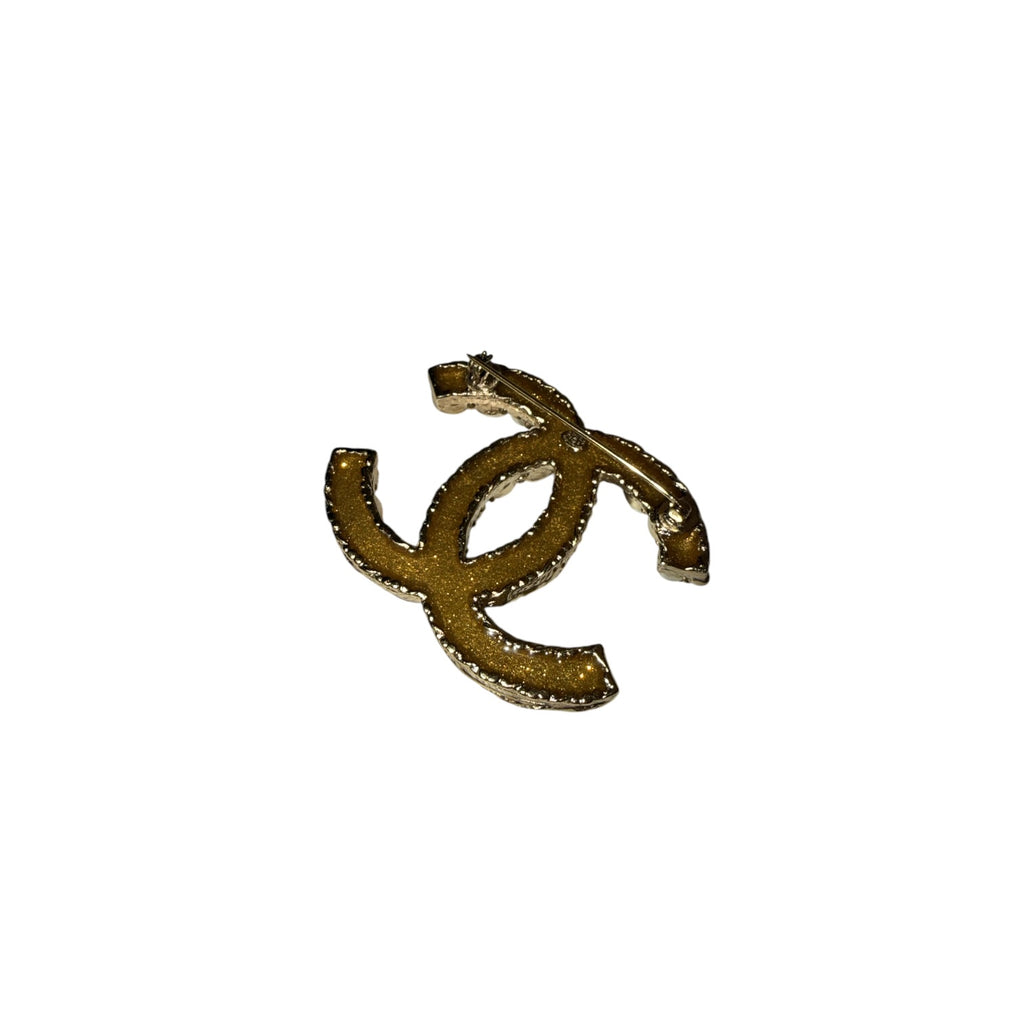 Chanel CC Faux Pearl Brooch