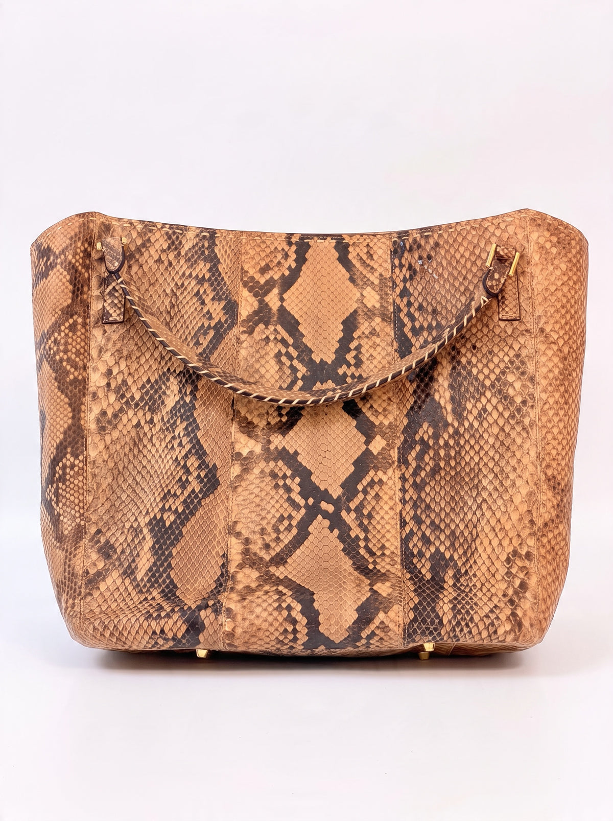 Anya Hindmarch Python Tote Bag Beige