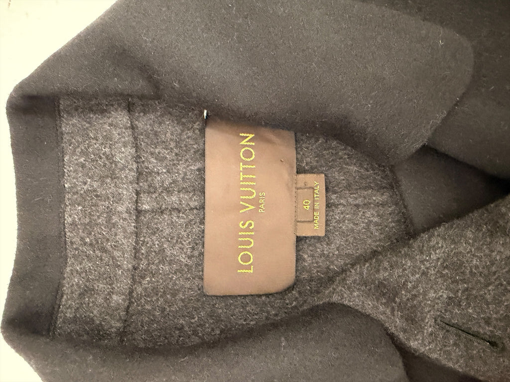 Louis Vuitton Double Breasted Coat Black/ Grey 12