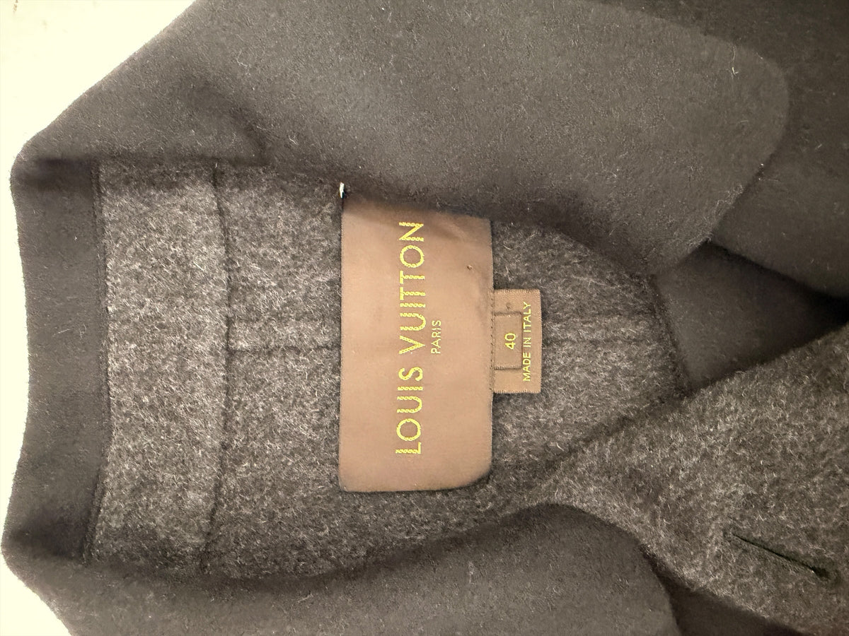Louis Vuitton Double Breasted Coat Black/ Grey 12