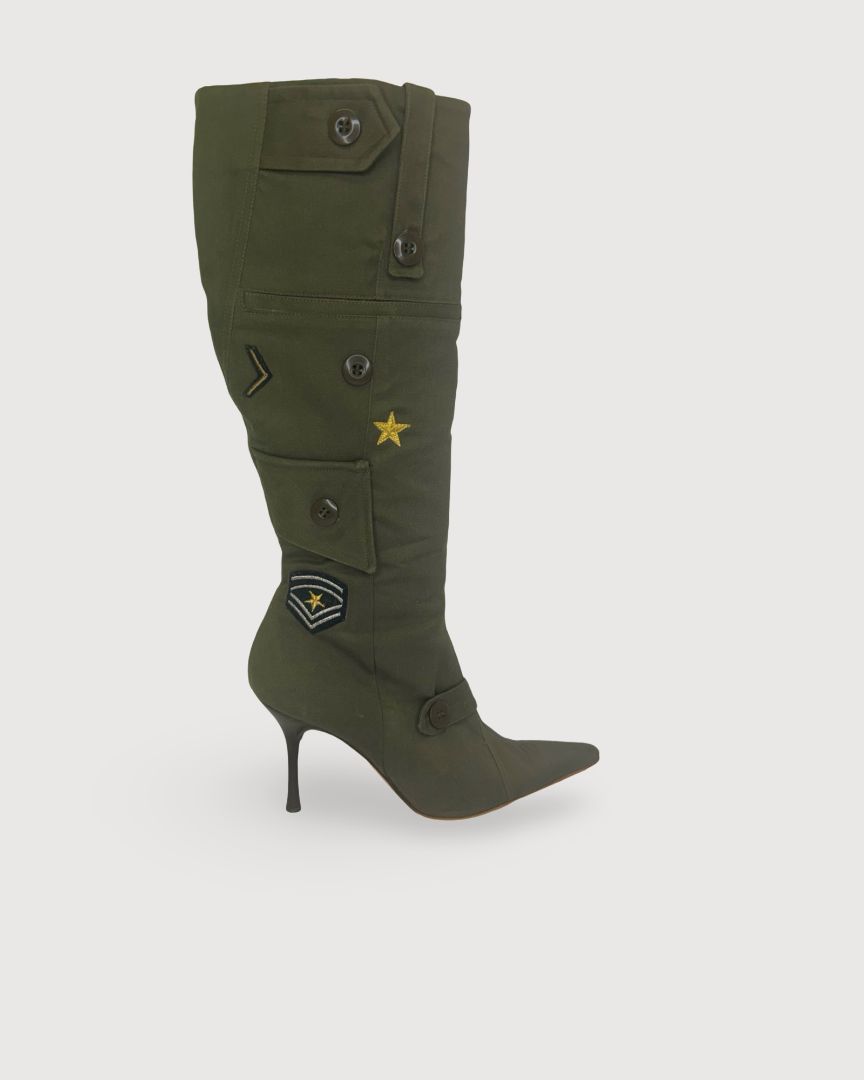 Dolce & Gabbana Army Boots Khaki 40