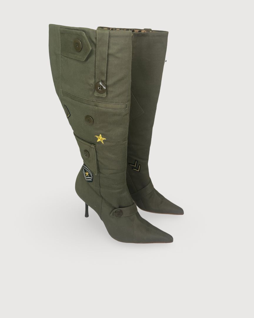 Dolce & Gabbana Army Boots Khaki 40