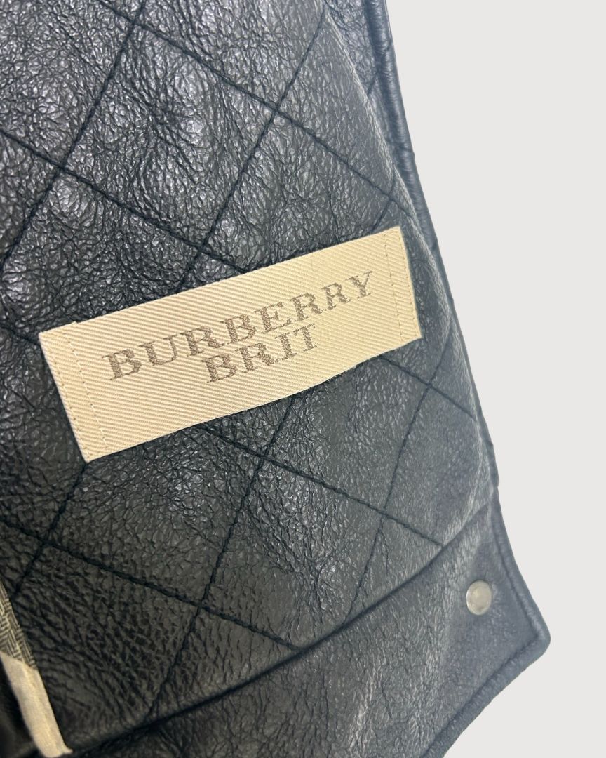 Black Burberry shearling jacket, 10