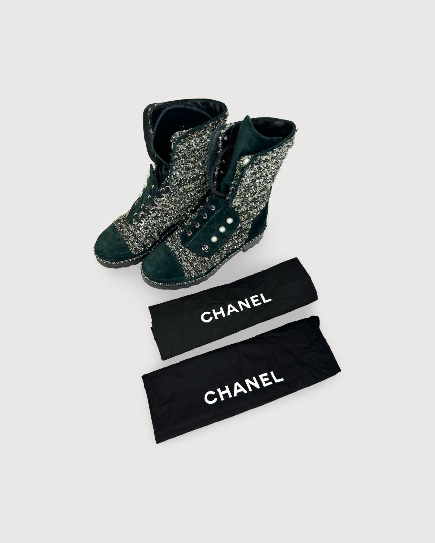 Green Chanel Boots, 7