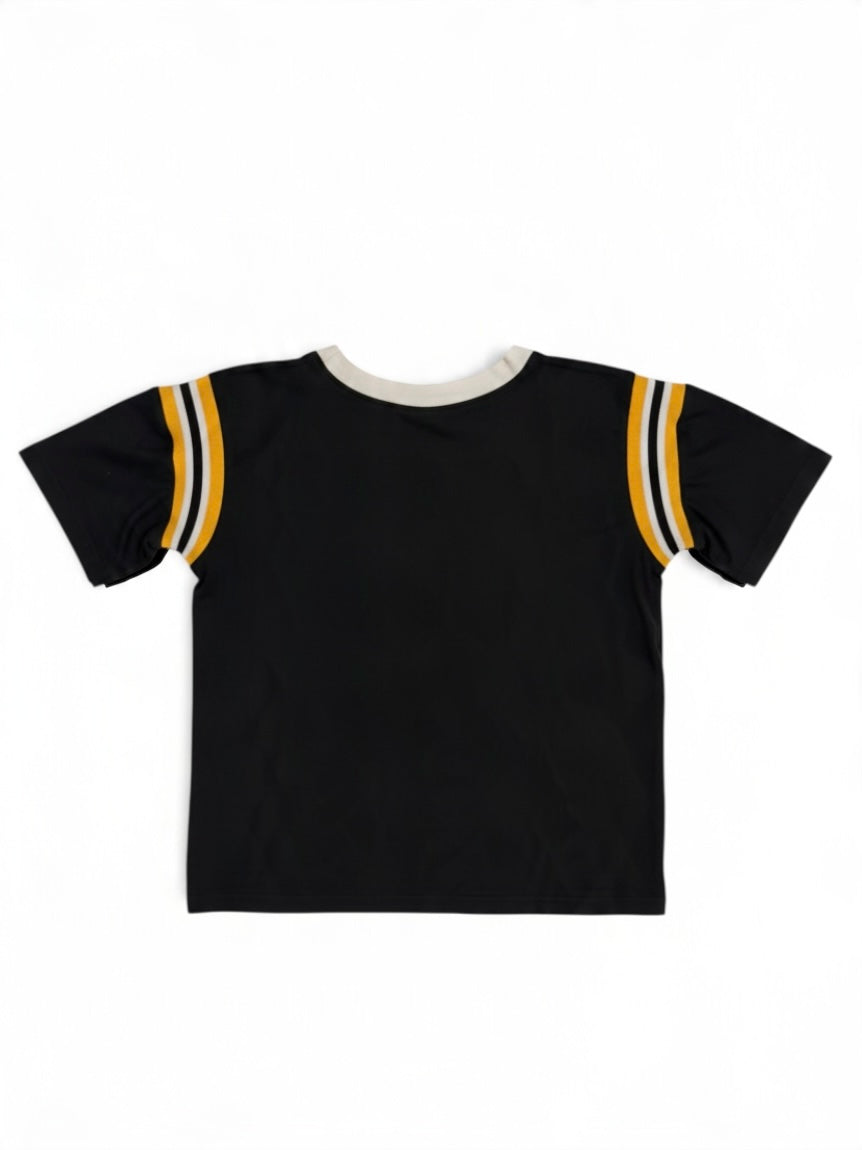 Celine T-shirt logo Black/white/yellow XS