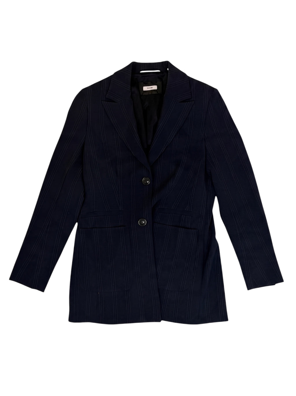 Riani Jacket SINGLE BREASTED Navy fine stripe 12