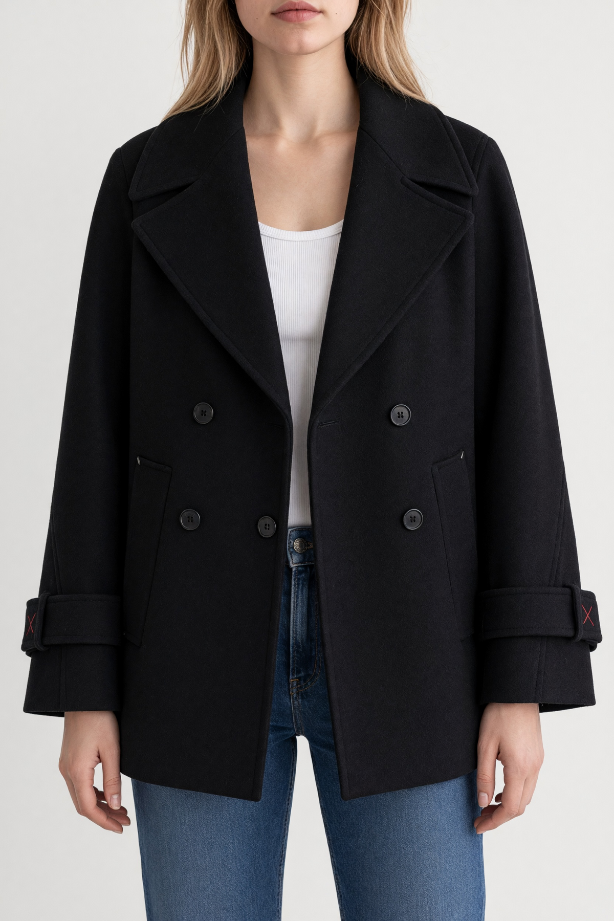 Victoria Beckham Pea Coat Black 6