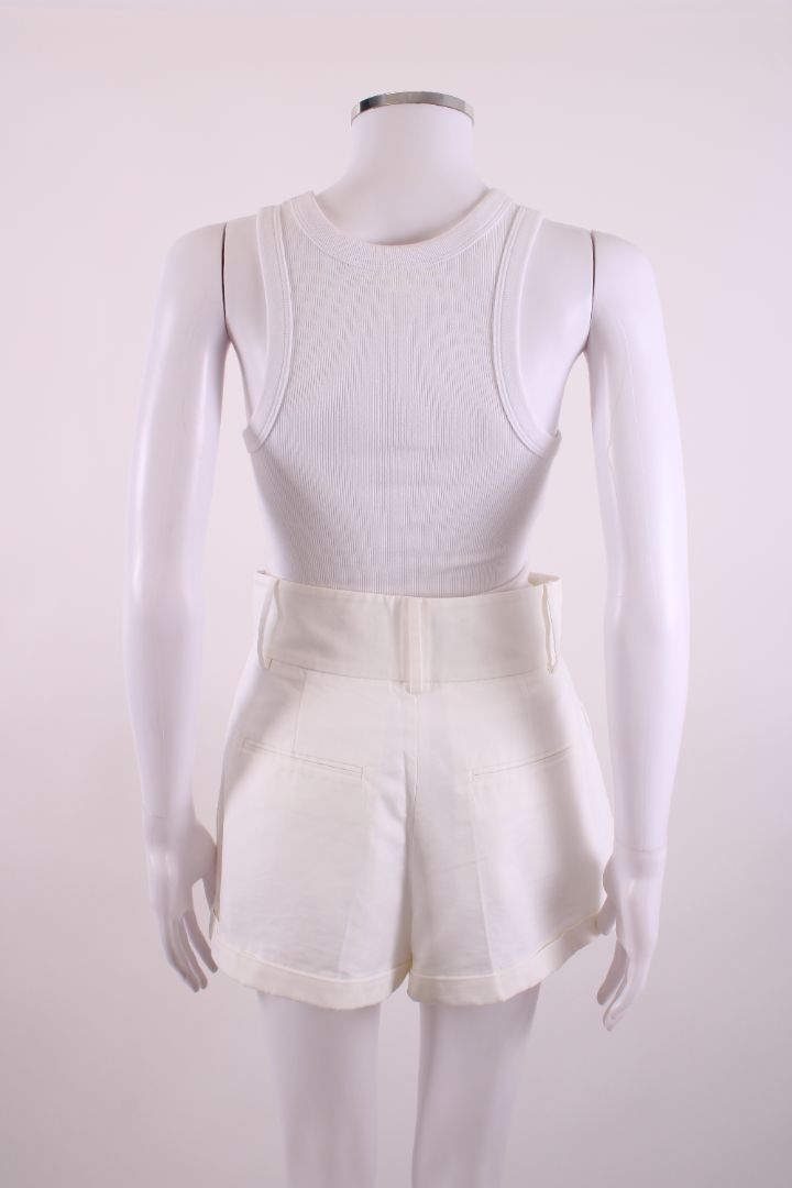 Valentino High Waisted Shorts Cream 8