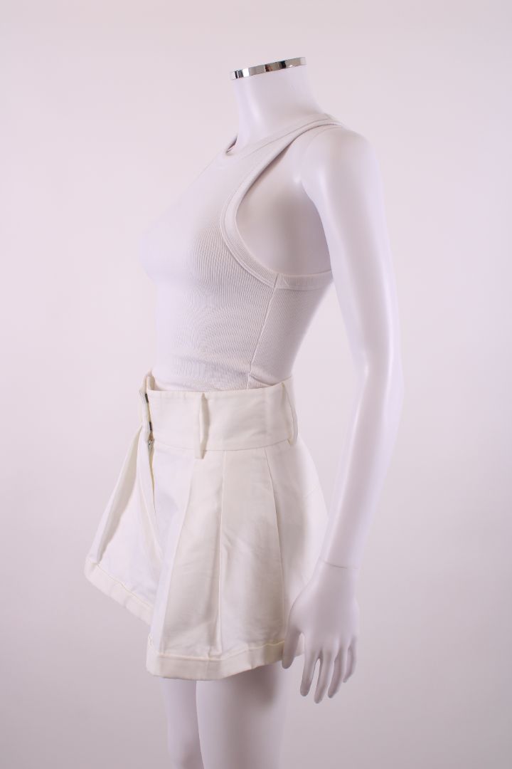 Valentino High Waisted Shorts Cream 8