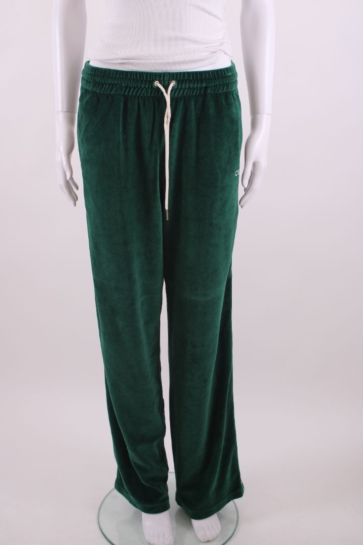 Celine Velour Joggers Green XS