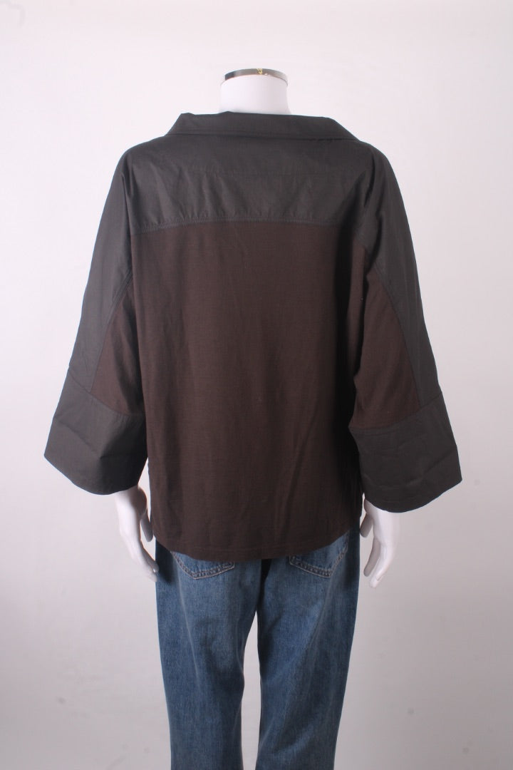Annette Gortz L/S V Neck Top Brown M