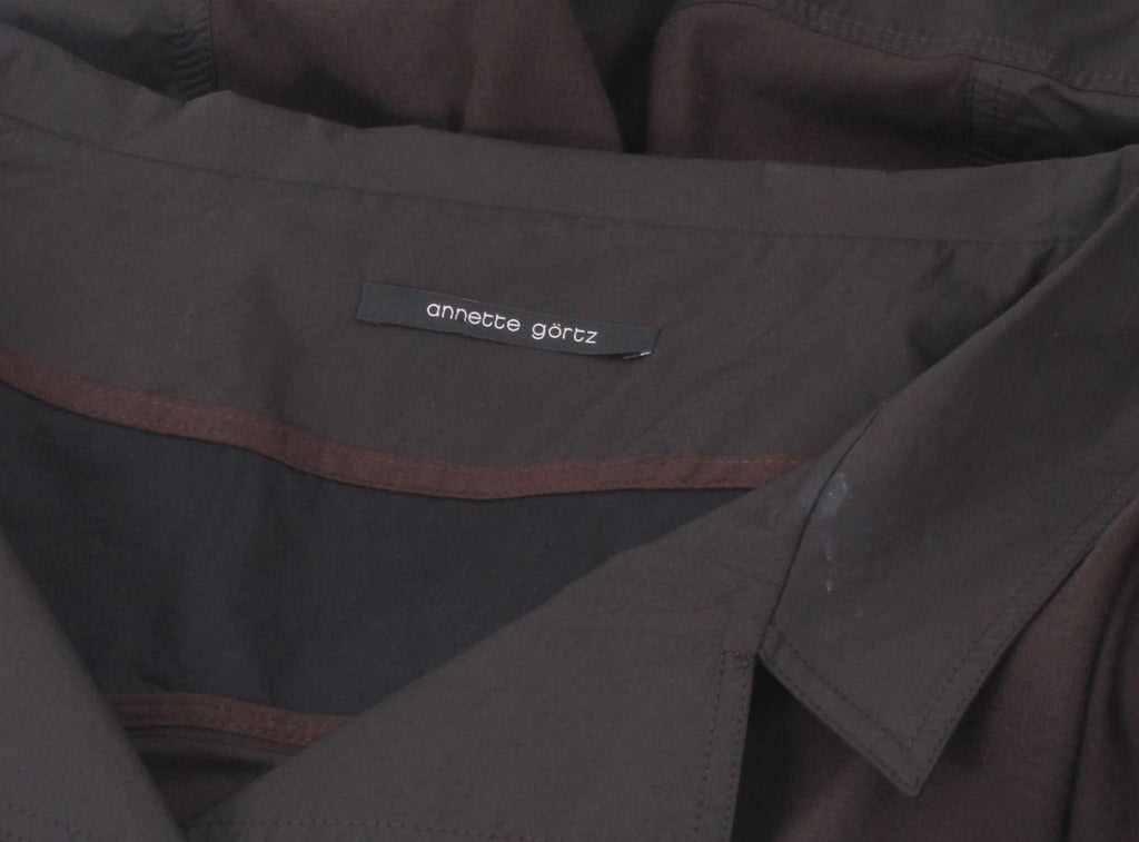 Annette Gortz L/S V Neck Top Brown M