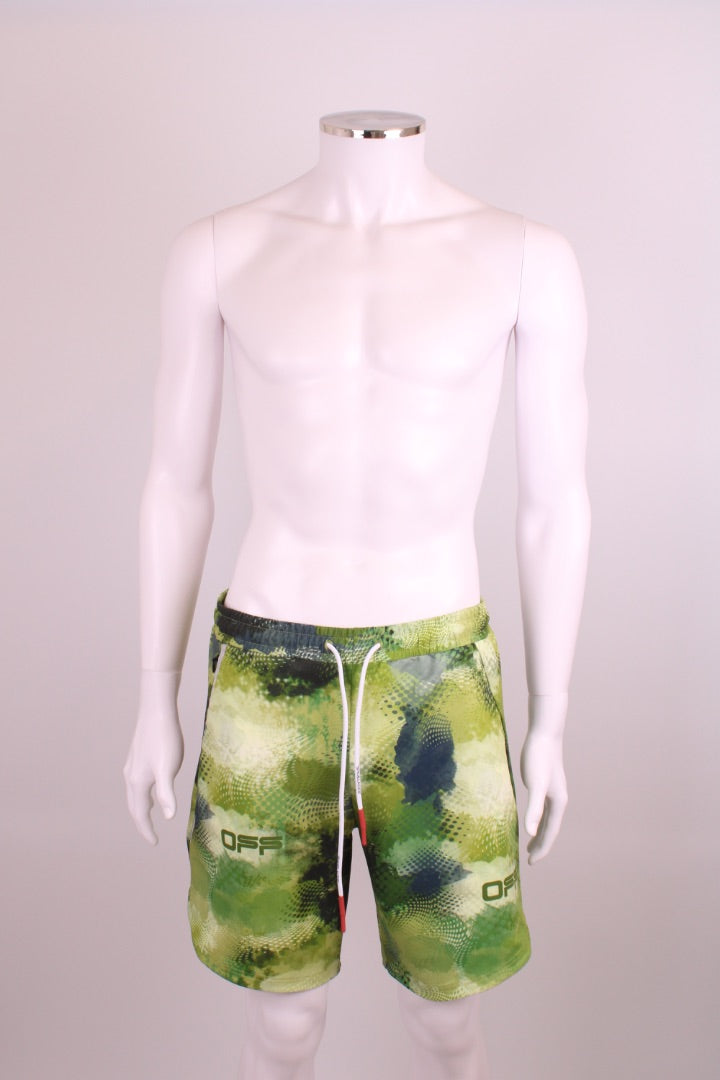 Off-White Printed Shorts & Top Green M / L