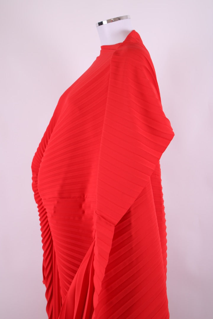 Balenciaga Cruise 2024 Caped Pleated Gown Red 10